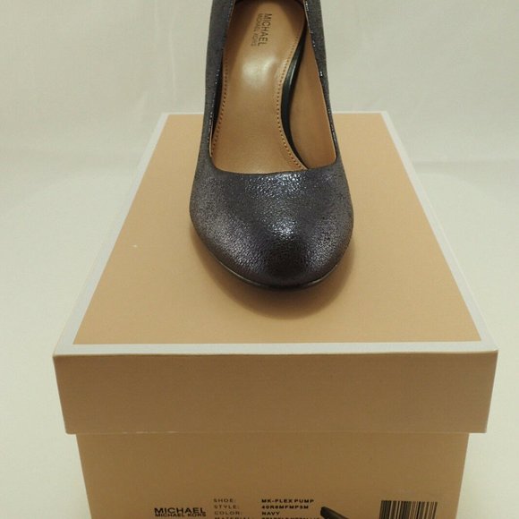 NIB MICHAEL KORS 40R6MFMP3M NAVY SPARKLE PUMP 10 - Picture 6 of 8